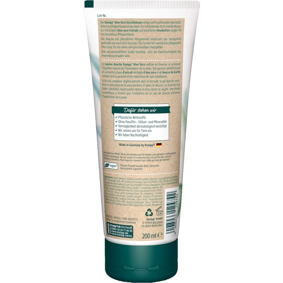 Soin De Douche Baume De Douche Aloe Vera De Kneipp 4 Soin De Douche Baume De Douche Aloe Vera De Kneipp – Image 2