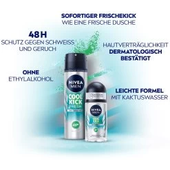 Déodorant Cool Kick Fresh Deo Roll-On Nivea Men De Nivea 8 Déodorant Cool Kick Fresh Deo Roll-On Nivea Men De Nivea -Soins Et Beauté Nivea Deodorant Nivea Men Cool Kick Fresh Deo Roll On 105586x2 7
