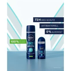 Déodorant Dry Active Anti-Transpirant Roll-On Nivea Men De Nivea -Soins Et Beauté Nivea Deodorant Nivea Men Dry Active Anti Transpirant Roll On 111904x2 2