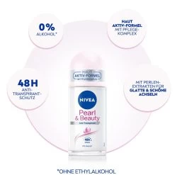 Déodorant Roll-on Anti-transpirant Pearl & Beauty De Nivea -Soins Et Beauté Nivea Deodorant Pearl Beauty Anti Transpirant Roll On 71004x2 9