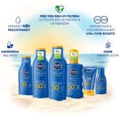 Protection Solaire Lait Solaire Protection & Soin FPS 10 Sun De Nivea -Soins Et Beauté Nivea Sonnenschutz Sun Schutz Pflege Sonnenmilch 71267x3 5