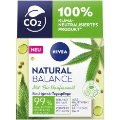 Day Care Soin De Jour Apaisant Natural Balance Huile De Graines De Chanvre Bio De Nivea -Soins Et Beauté Nivea Tagespflege Bio Hanfsamenoel Natural Balance Beruhigende Tagespflege 105542x1 1